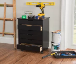 Craft Mate Wide Black 6-Drawer Rolling Storage Cart -Storage supplies store 810543288 B8 2