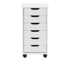 Craft Mate White Wood 6-Drawer Rolling Storage Cart -Storage supplies store 810543289 A0 2