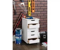 Craft Mate White Wood 6-Drawer Rolling Storage Cart -Storage supplies store 810543289 B0 3