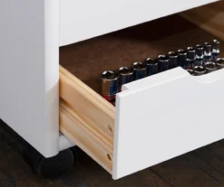 Craft Mate White Wood 6-Drawer Rolling Storage Cart -Storage supplies store 810543289 B8