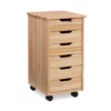 Craft Mate Natural Wood 6-Drawer Rolling Storage Cart -Storage supplies store 810543290 1