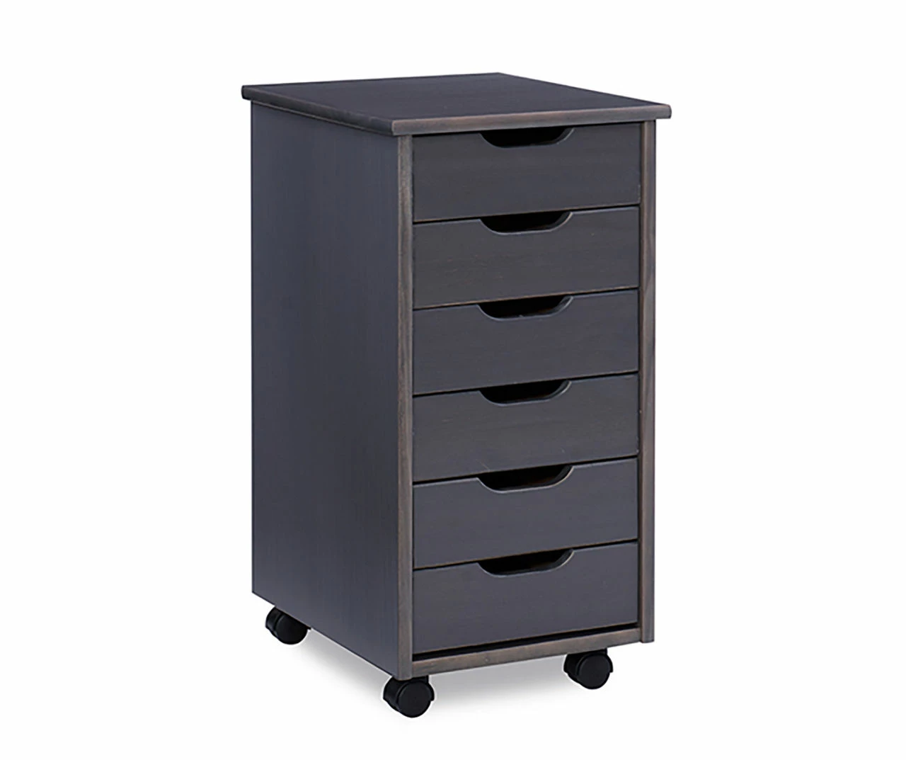 Craft Mate Gray Wood 6-Drawer Rolling Storage Cart 3 Craft Mate Gray Wood 6-Drawer Rolling Storage Cart