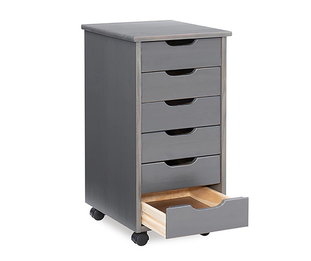 Craft Mate Gray Wood 6-Drawer Rolling Storage Cart 14 Craft Mate Gray Wood 6-Drawer Rolling Storage Cart - Image 12