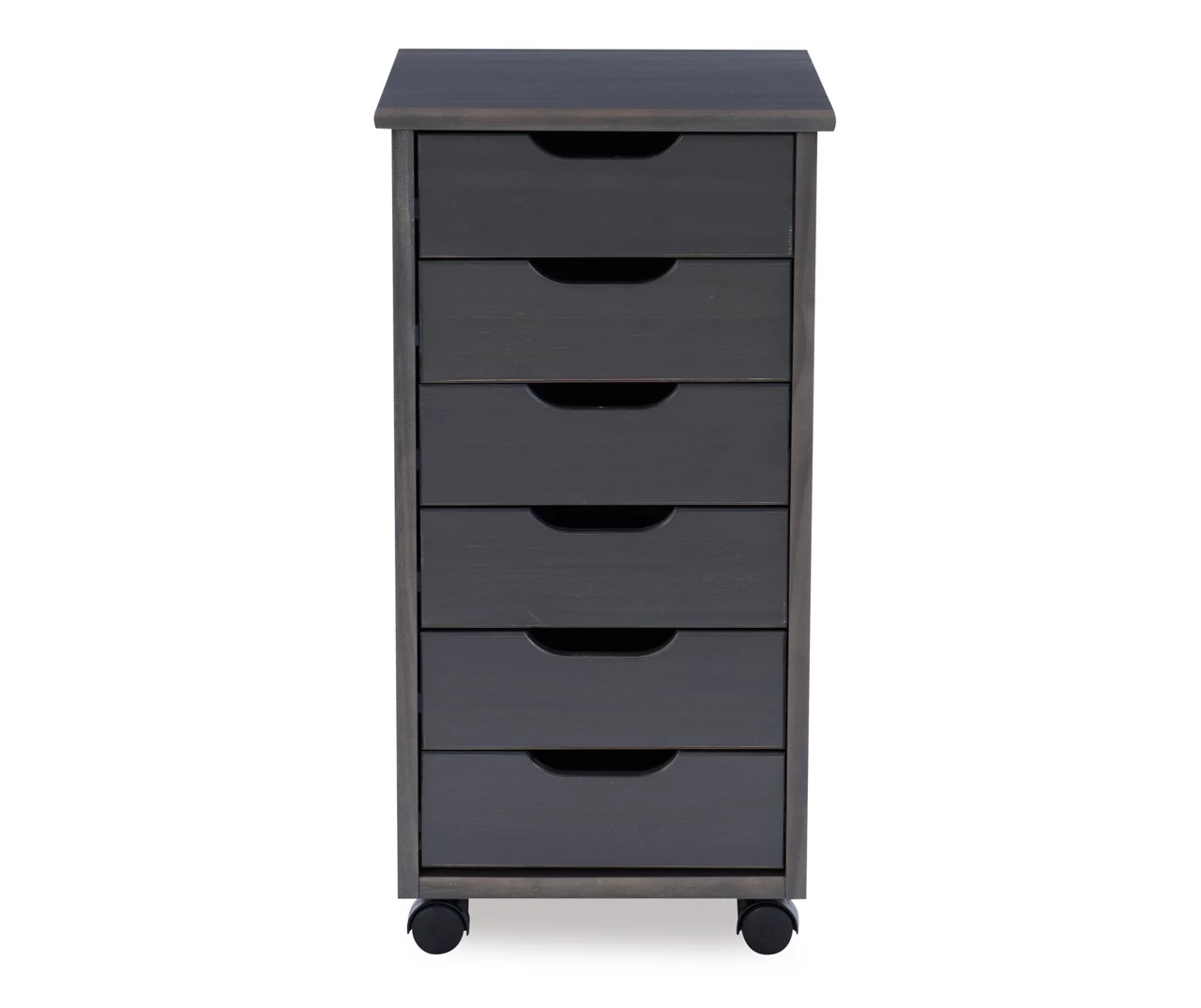 Craft Mate Gray Wood 6-Drawer Rolling Storage Cart 9 Craft Mate Gray Wood 6-Drawer Rolling Storage Cart - Image 7