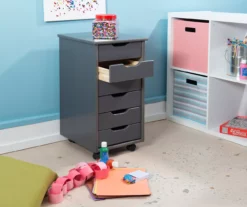 Craft Mate Gray Wood 6-Drawer Rolling Storage Cart 27 Craft Mate Gray Wood 6-Drawer Rolling Storage Cart -Storage supplies store 810543291 B0 3