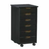 Craft Mate Black Wood 6-Drawer Rolling Storage Cart -Storage supplies store 810543292 1