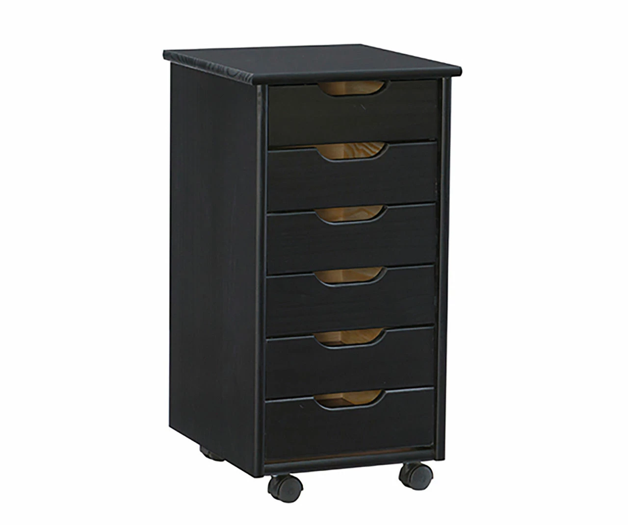 Craft Mate Black Wood 6-Drawer Rolling Storage Cart 3 Craft Mate Black Wood 6-Drawer Rolling Storage Cart