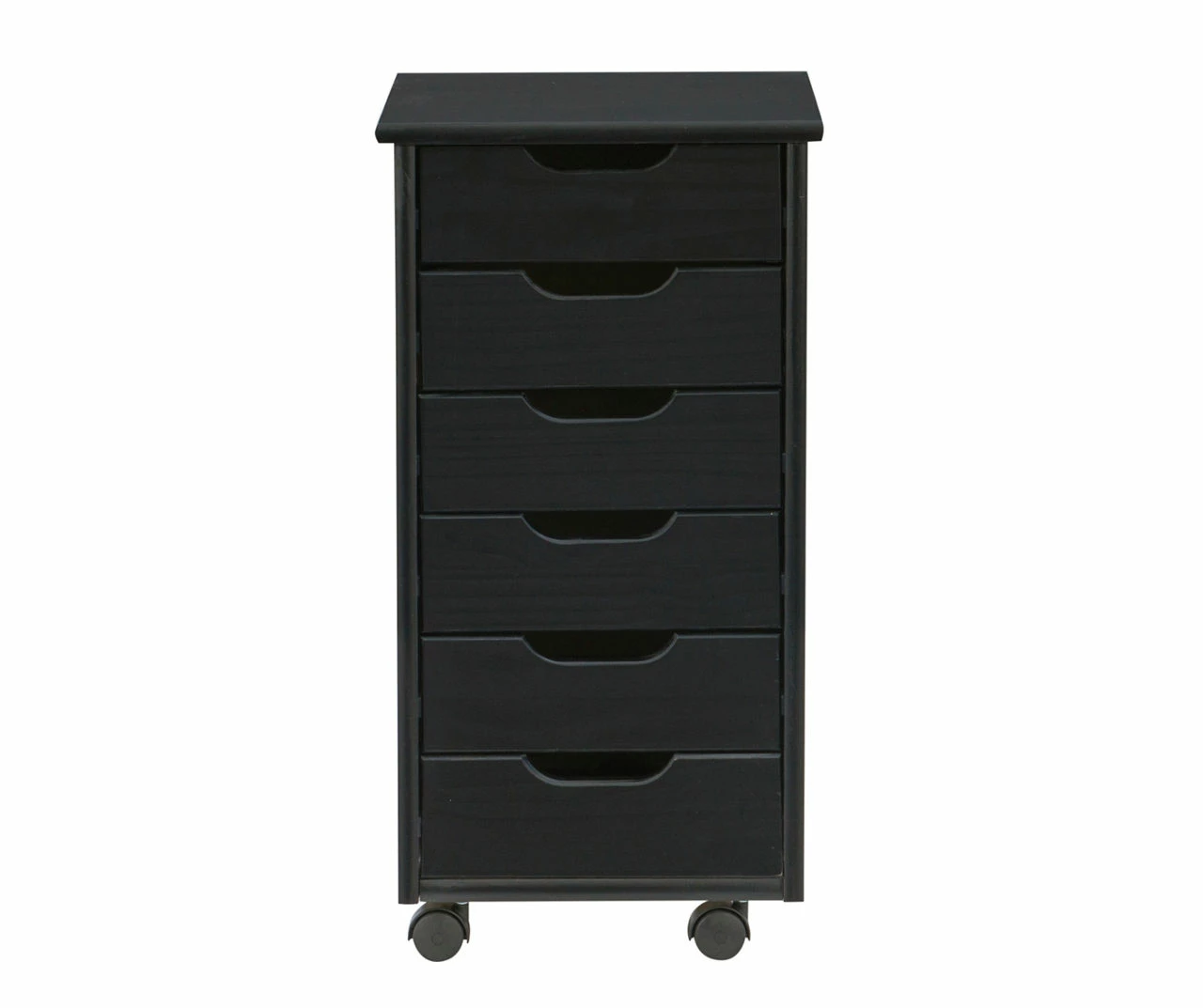 Craft Mate Black Wood 6-Drawer Rolling Storage Cart 12 Craft Mate Black Wood 6-Drawer Rolling Storage Cart - Image 10