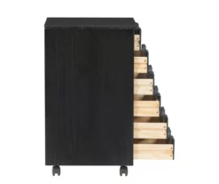 Craft Mate Black Wood 6-Drawer Rolling Storage Cart 24 Craft Mate Black Wood 6-Drawer Rolling Storage Cart -Storage supplies store 810543292 A8 2