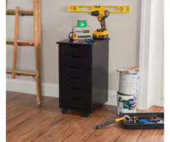 Craft Mate Black Wood 6-Drawer Rolling Storage Cart 23 Craft Mate Black Wood 6-Drawer Rolling Storage Cart -Storage supplies store 810543292 B0 2