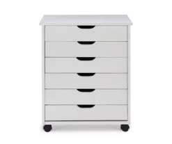 Craft Mate Wide White 6-Drawer Rolling Storage Cart 23 Craft Mate Wide White 6-Drawer Rolling Storage Cart -Storage supplies store 810543295 3