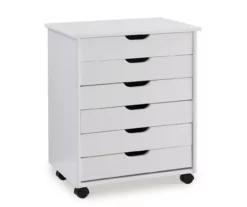 Craft Mate Wide White 6-Drawer Rolling Storage Cart 19 Craft Mate Wide White 6-Drawer Rolling Storage Cart -Storage supplies store 810543295 A0 1