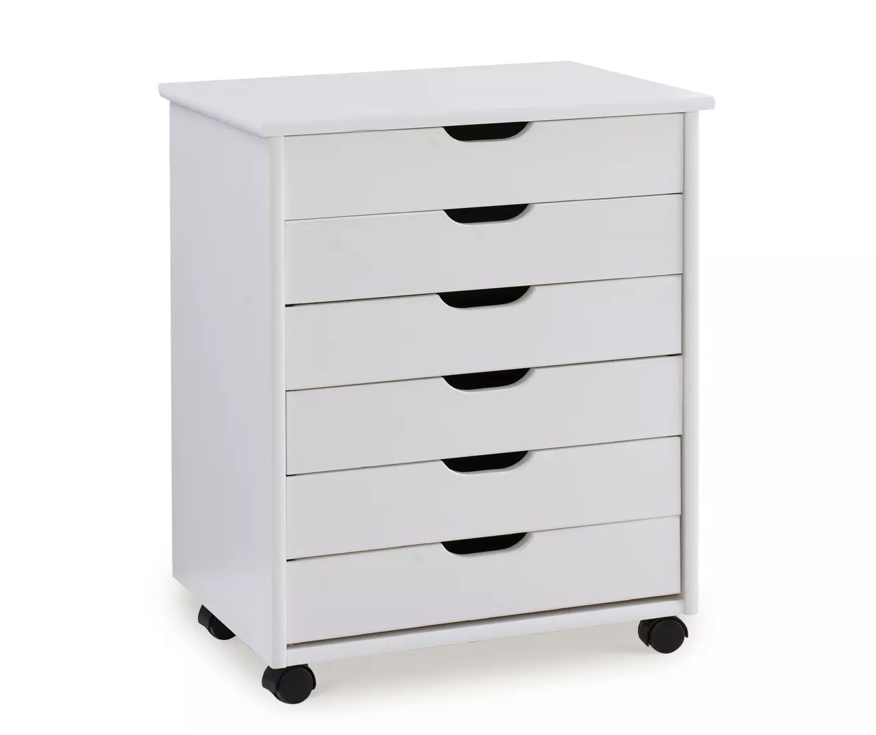 Craft Mate Wide White 6-Drawer Rolling Storage Cart 5 Craft Mate Wide White 6-Drawer Rolling Storage Cart - Image 3