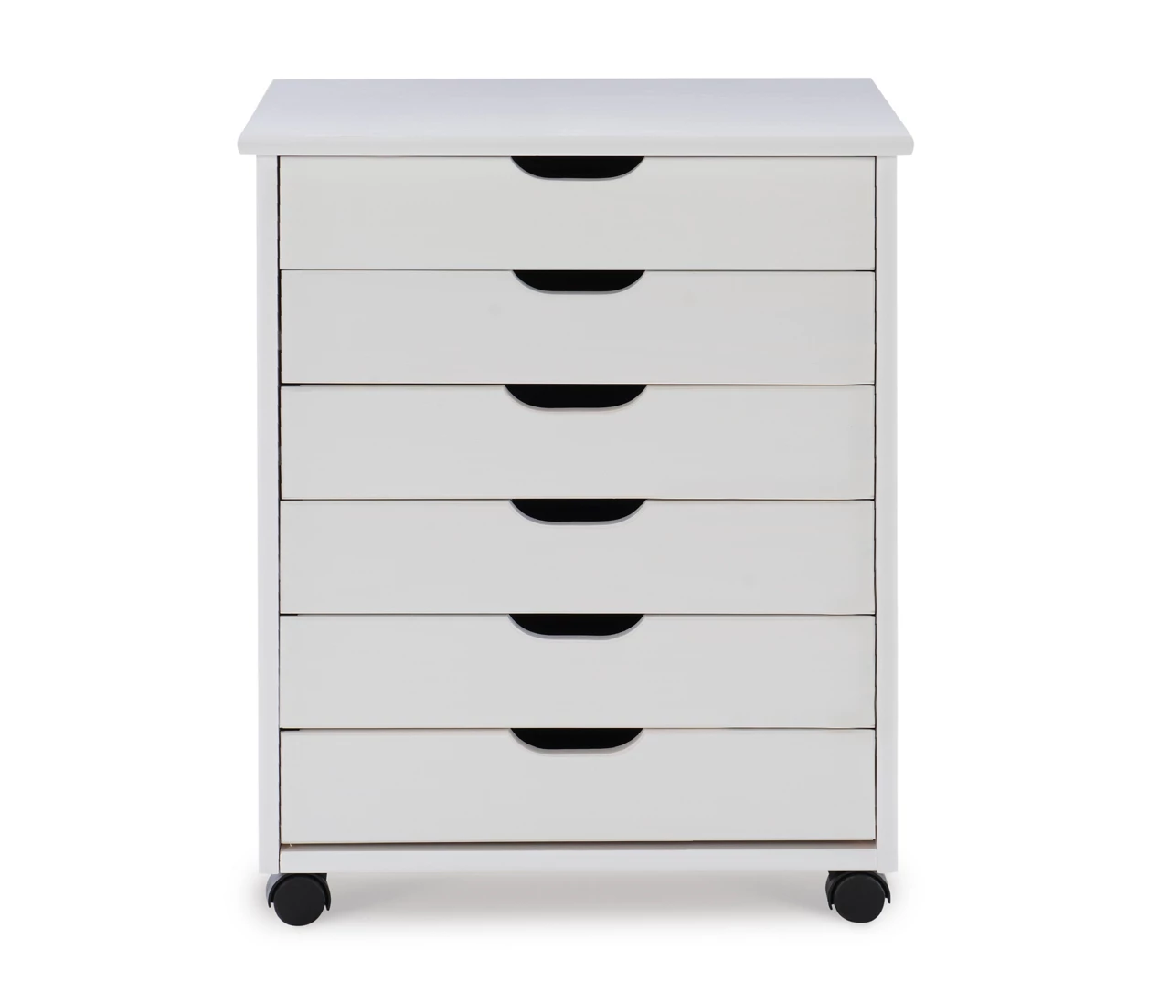 Craft Mate Wide White 6-Drawer Rolling Storage Cart 8 Craft Mate Wide White 6-Drawer Rolling Storage Cart - Image 6