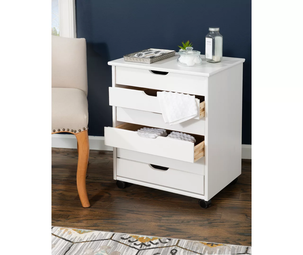 Craft Mate Wide White 6-Drawer Rolling Storage Cart 13 Craft Mate Wide White 6-Drawer Rolling Storage Cart - Image 11