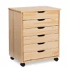 Craft Mate Wide Natural 6-Drawer Rolling Storage Cart -Storage supplies store 810543296 1