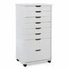 Craft Mate White Wood 8-Drawer Rolling Storage Cart