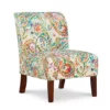 Danna Multicolor Upholstered Paisley Curved Back Slipper Chair -Storage supplies store 810543301 1