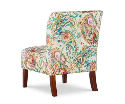 Danna Multicolor Upholstered Paisley Curved Back Slipper Chair -Storage supplies store 810543301 4