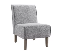 Jane Dark Gray Upholstered Coastal Slipper Chair