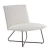 Aalyazia White Sherpa Accent Chair -Storage supplies store 810543305 1