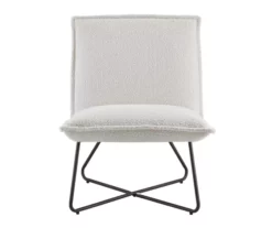 Aalyazia White Sherpa Accent Chair -Storage supplies store 810543305 3