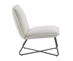 Aalyazia White Sherpa Accent Chair -Storage supplies store 810543305 5