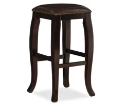 Dallas Brown Cushioned Square Top Bar Stool -Storage supplies store 810543312 4