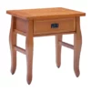 Denver Antique Pine 1-Drawer Curved Leg End Table -Storage supplies store 810543318 A0 1