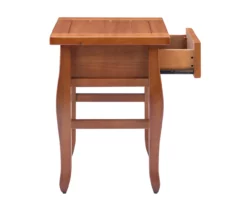 Denver Antique Pine 1-Drawer Curved Leg End Table -Storage supplies store 810543318 A1 7