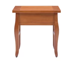 Denver Antique Pine 1-Drawer Curved Leg End Table -Storage supplies store 810543318 A2 5