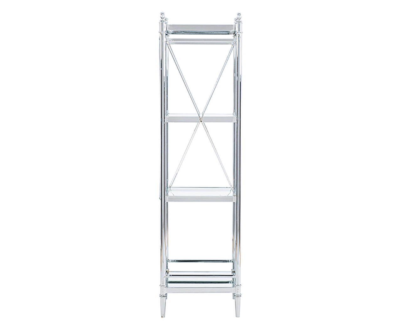 Hawkins Chrome & Glass 4-Tier Shelf 5 Hawkins Chrome & Glass 4-Tier Shelf - Image 3