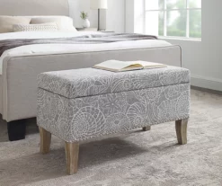 Lisa Seashell Storage Ottoman -Storage supplies store 810543334 2