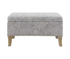 Lisa Seashell Storage Ottoman -Storage supplies store 810543334 3