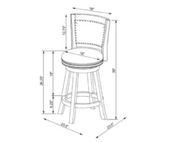 Graham Light Gray Padded Swivel Counter Stool 19 Graham Light Gray Padded Swivel Counter Stool -Storage supplies store 810543337 D8 9