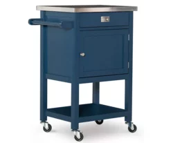 Reed Navy 1-Drawer Metal Rolling Apartment Cart