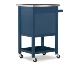 Reed Navy 1-Drawer Metal Rolling Apartment Cart 10 Reed Navy 1-Drawer Metal Rolling Apartment Cart -Storage supplies store 810543339 4