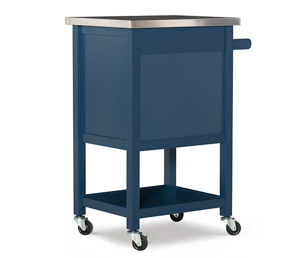 Reed Navy 1-Drawer Metal Rolling Apartment Cart 6 Reed Navy 1-Drawer Metal Rolling Apartment Cart - Image 4