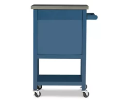 Reed Navy 1-Drawer Metal Rolling Apartment Cart 11 Reed Navy 1-Drawer Metal Rolling Apartment Cart -Storage supplies store 810543339 5