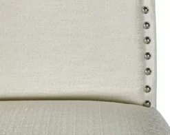 Blaire White Glitz Nailhead Bar Stool -Storage supplies store 810543340 4