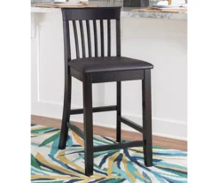 Kane Black Upholstered Vinyl Padded Craftsman Counter Stool -Storage supplies store 810543342 2