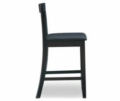 Kane Black Upholstered Vinyl Padded Craftsman Counter Stool -Storage supplies store 810543342 5