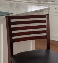 Cary Espresso Ladder Back Counter Stool -Storage supplies store 810543347 5