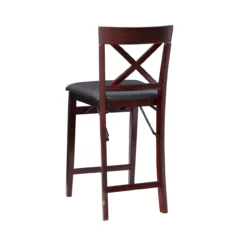 37" Tyler Vinyl X-Back Folding Counter Stool -Storage supplies store 810543351 5