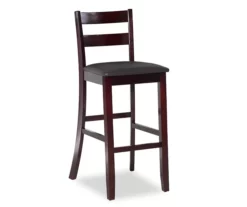 Asher Espresso SoHo Padded Wood Bar Stool -Storage supplies store 810543354 4