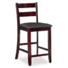 Asher Espresso SoHo Padded Wood Counter Stool -Storage supplies store 810543355 1