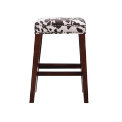 Baldwin Brown Cow Print Nailhead Bar Stool -Storage supplies store 810543359 4