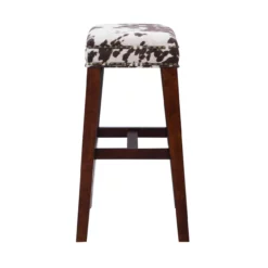 Baldwin Brown Cow Print Nailhead Bar Stool -Storage supplies store 810543359 5