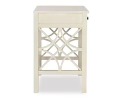 Brynn Antique White Geometric Writing Desk 9 Brynn Antique White Geometric Writing Desk -Storage supplies store 810543367 5