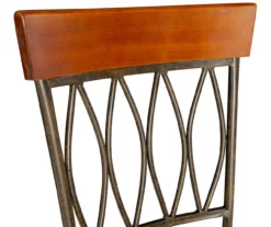 Carla Brown & Matte Bronze Faux Leather Swivel Counter Stool -Storage supplies store 810543375 4